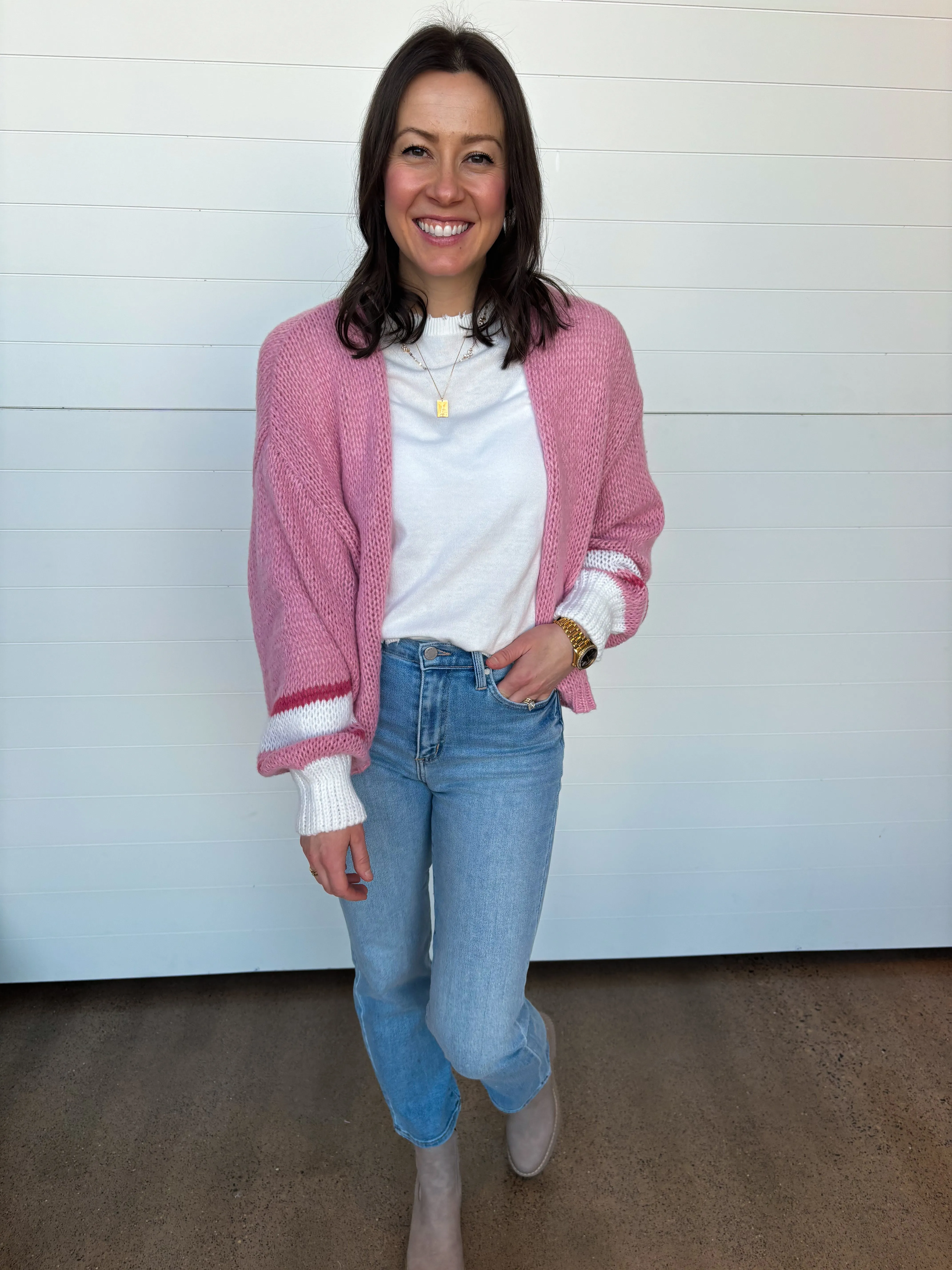 The Kellie Stripe Sleeve Cardigan