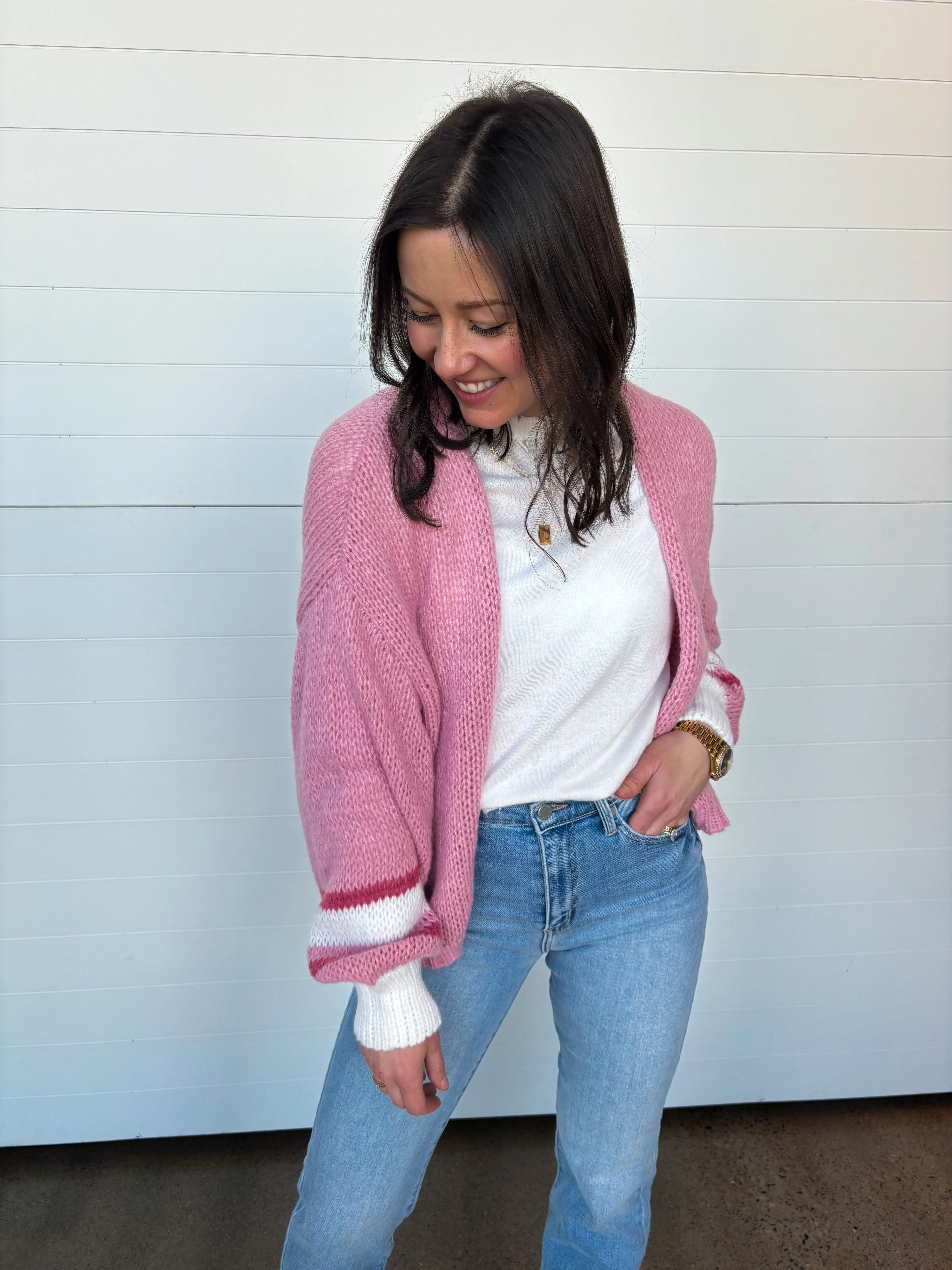 The Kellie Stripe Sleeve Cardigan