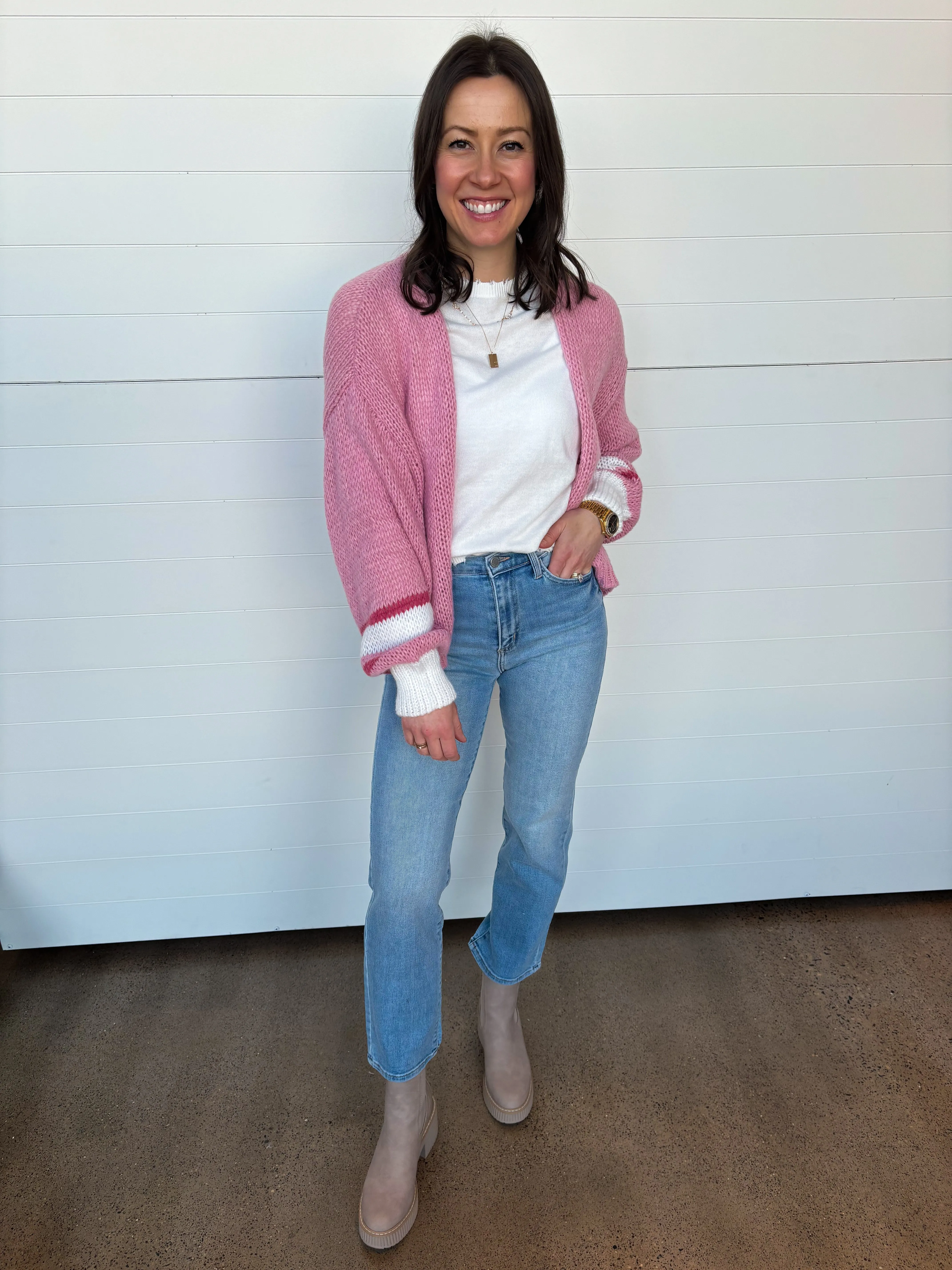 The Kellie Stripe Sleeve Cardigan