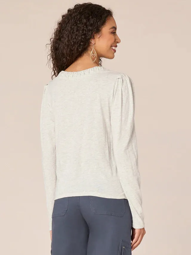 The Tamia Embroidered Detail Knit Top