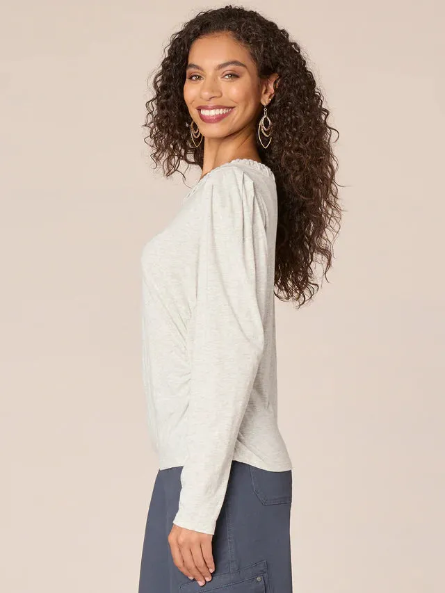 The Tamia Embroidered Detail Knit Top