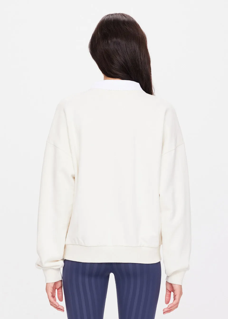 The Upside Pascal Collared Crew in Natural/Creme