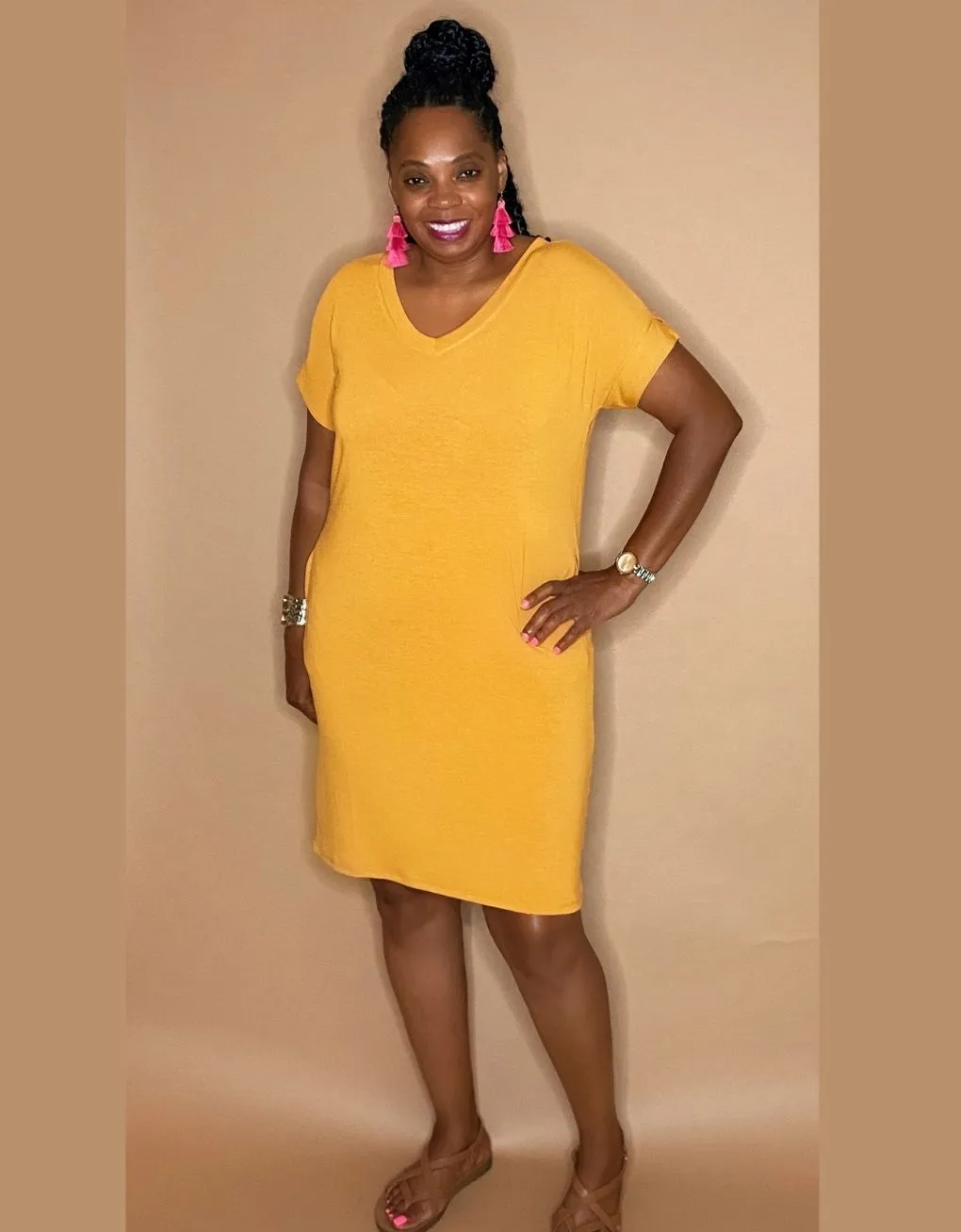 The Weekend Dress Mustard