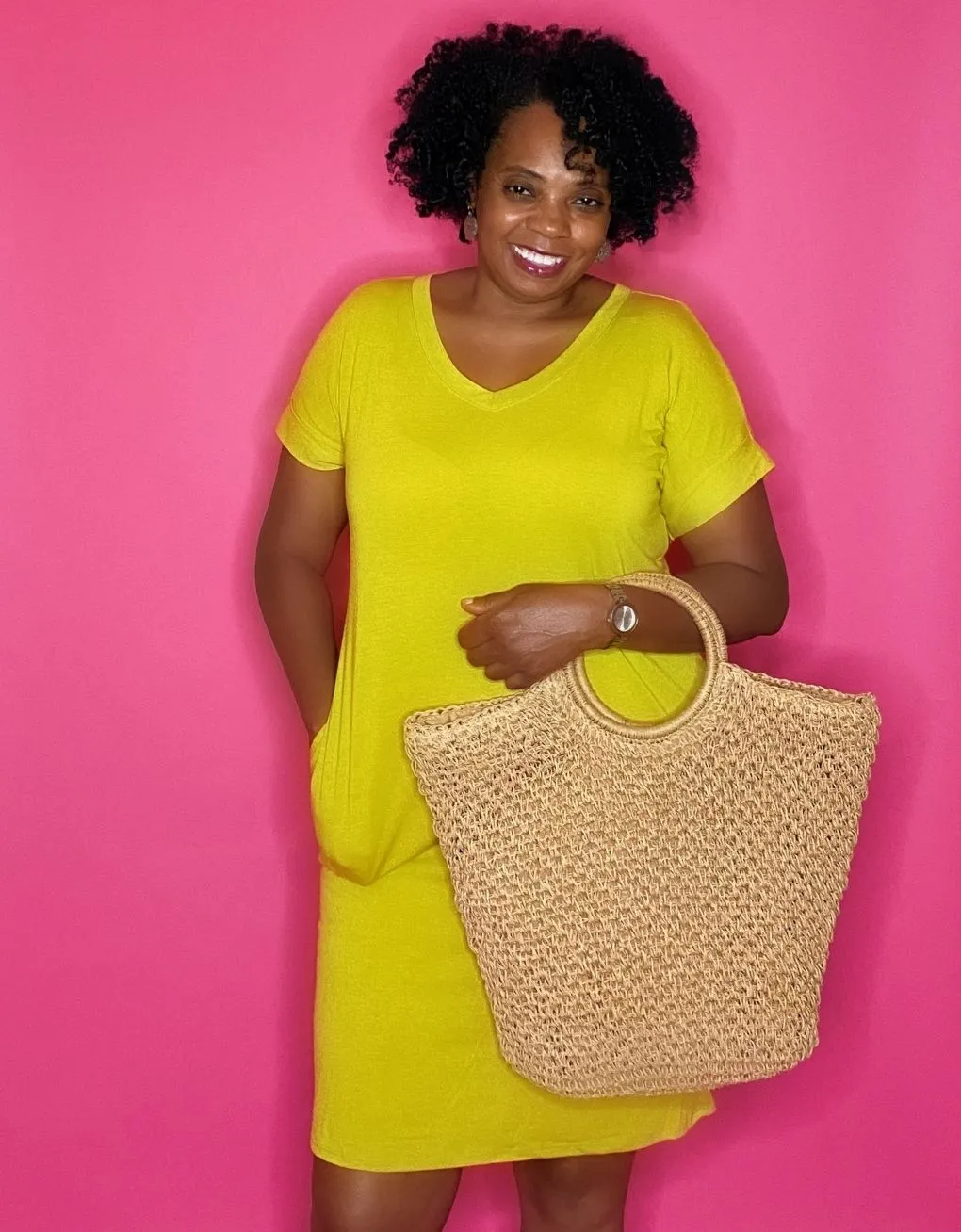 The Weekend Dress Wasabi Curvy