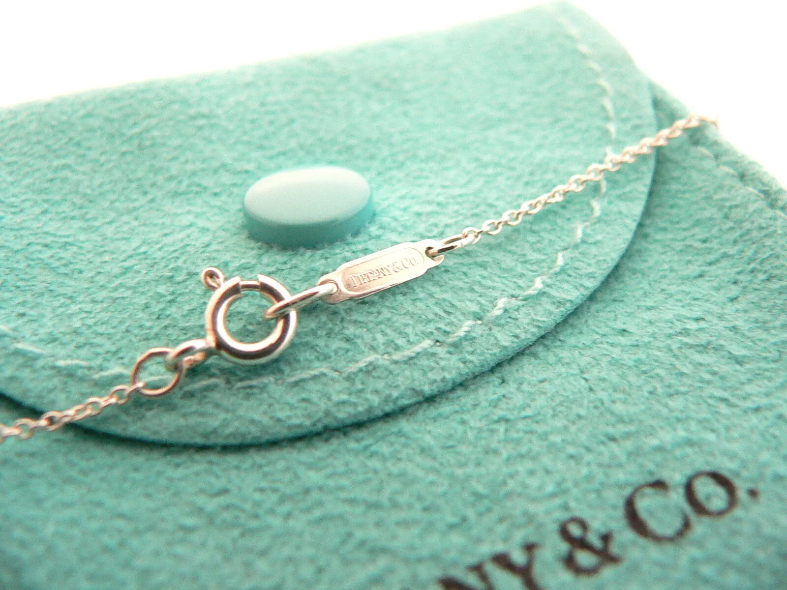 Tiffany & Co Silver 18K Gold Signature X Necklace Pendant Gift Pouch Love Pouch