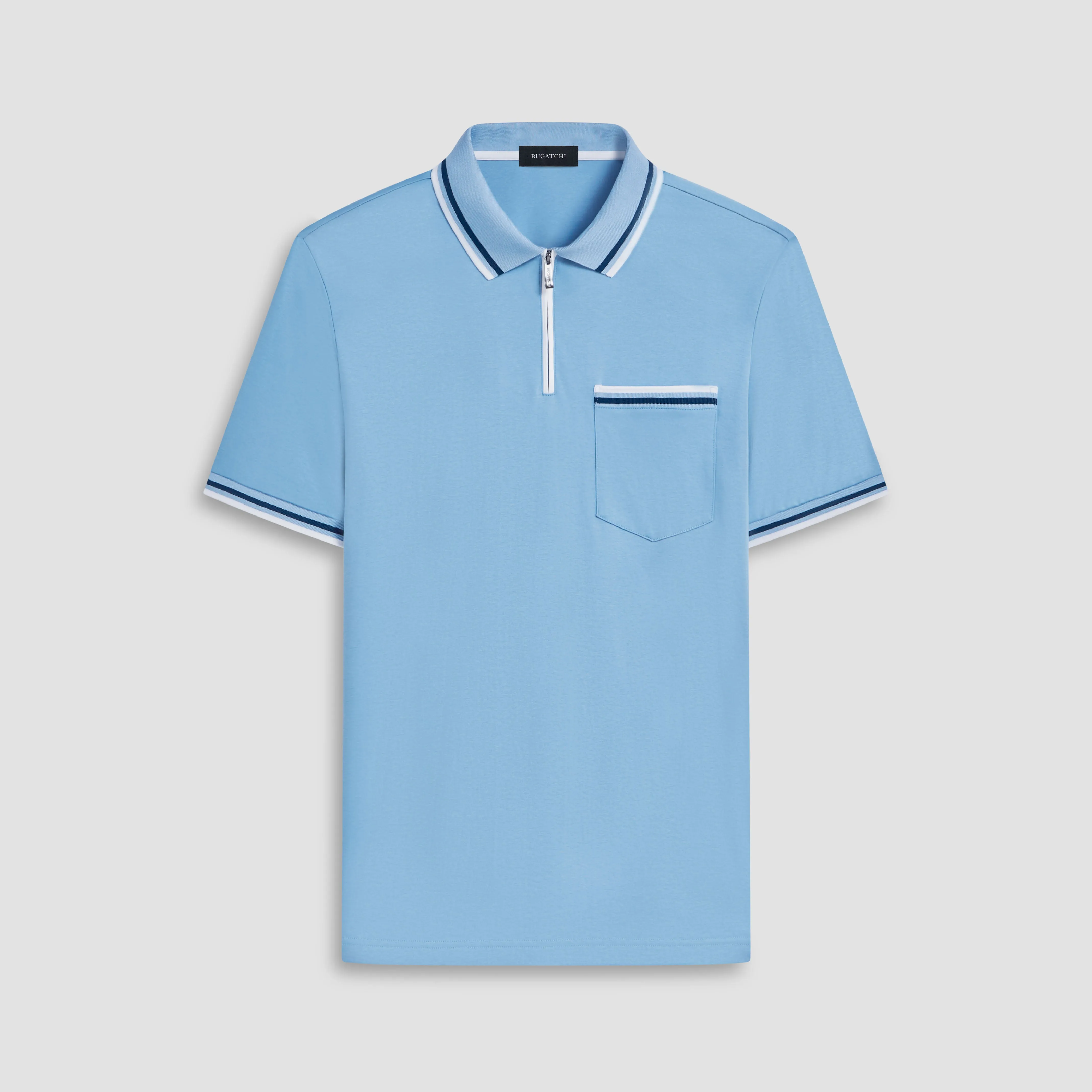 Tipped Quarter Zip Polo