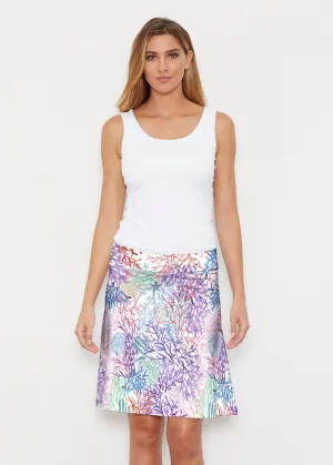 Tropic Coral (8112) ~ Silky Brenda Skirt 21 inch