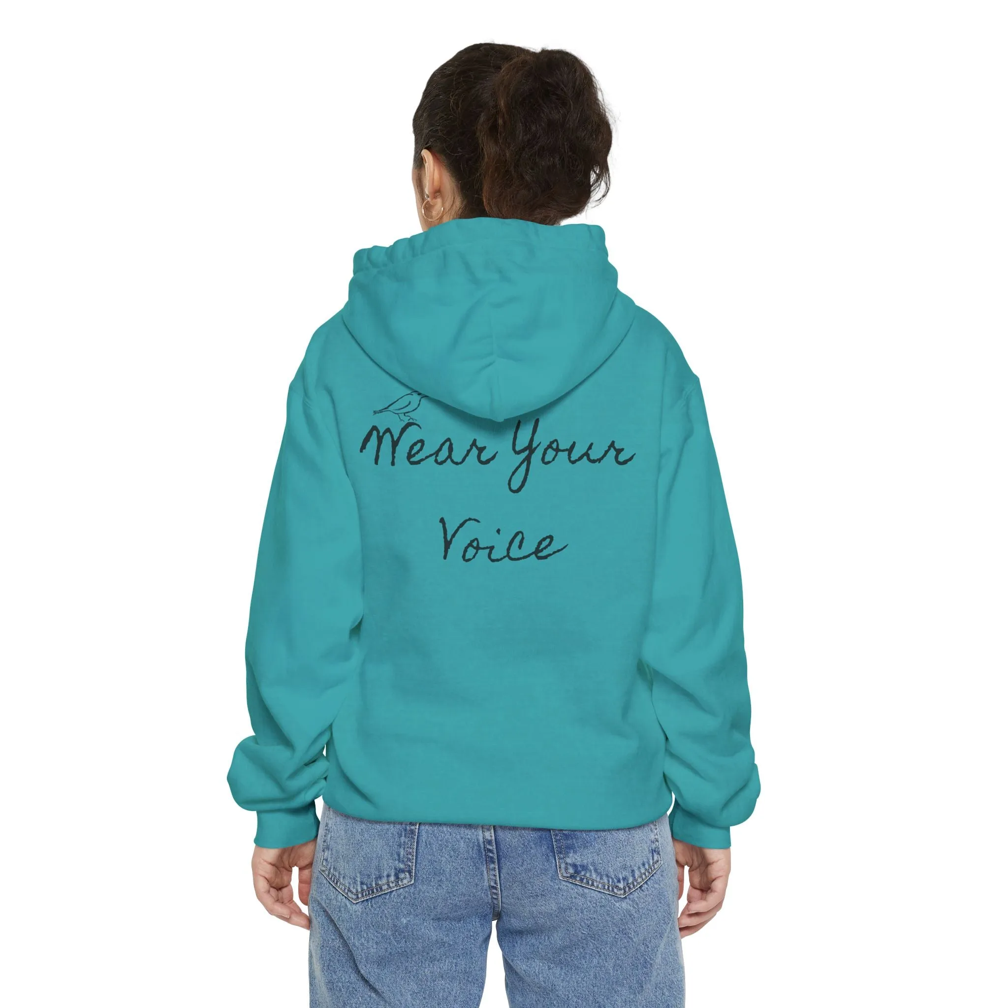 Unisex Garment-Dyed Hoodie - "Resist, Rinse, Repeat" & "Wear Your Voice Out Loud"