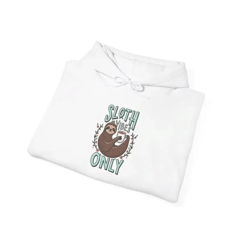 Unisex Heavy Blend Hooded Sweatshirt Cozy Sloth Vibes