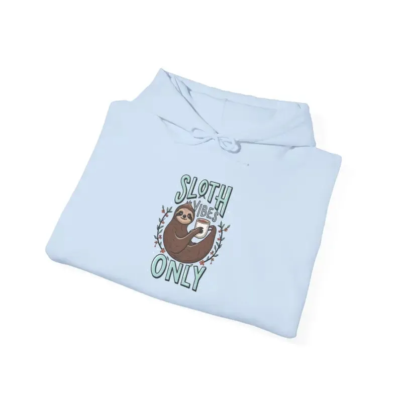 Unisex Heavy Blend Hooded Sweatshirt Cozy Sloth Vibes