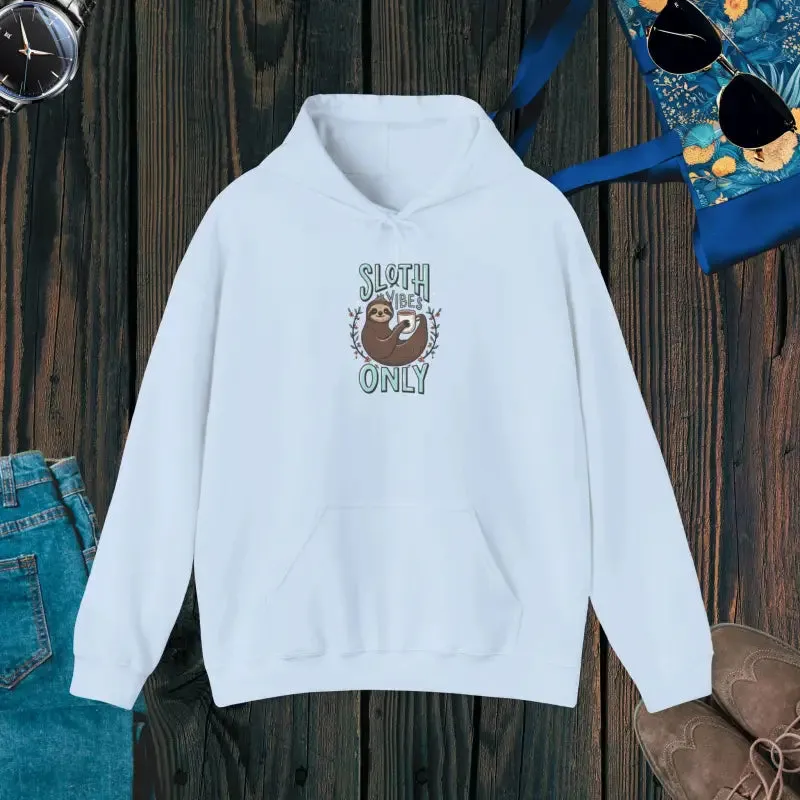 Unisex Heavy Blend Hooded Sweatshirt Cozy Sloth Vibes