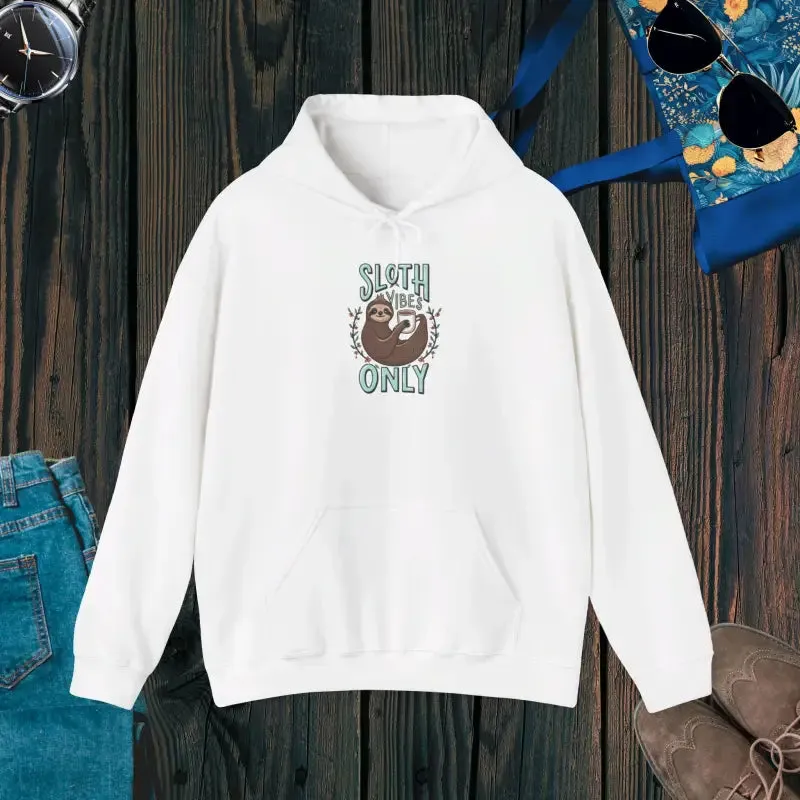 Unisex Heavy Blend Hooded Sweatshirt Cozy Sloth Vibes