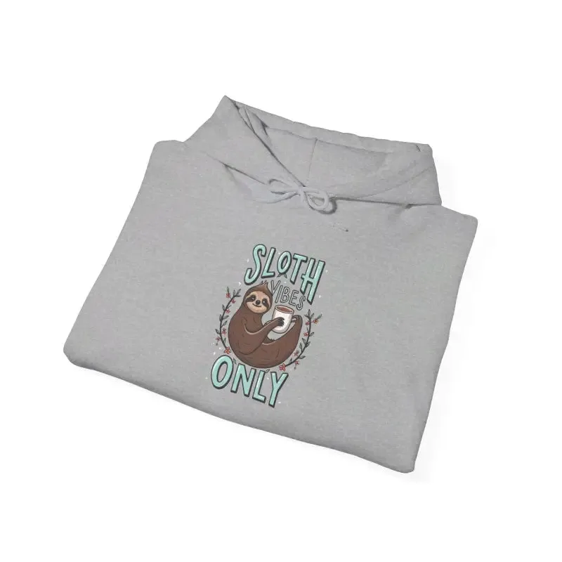 Unisex Heavy Blend Hooded Sweatshirt Cozy Sloth Vibes