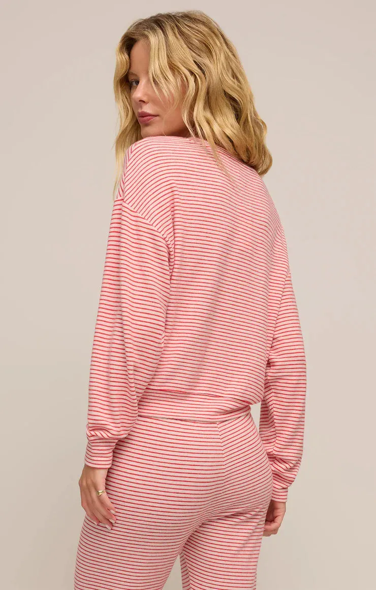 valentine stripe lounge set
