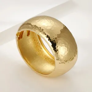 Vintage Geometric Wide Stripe Metal Open Bracelet