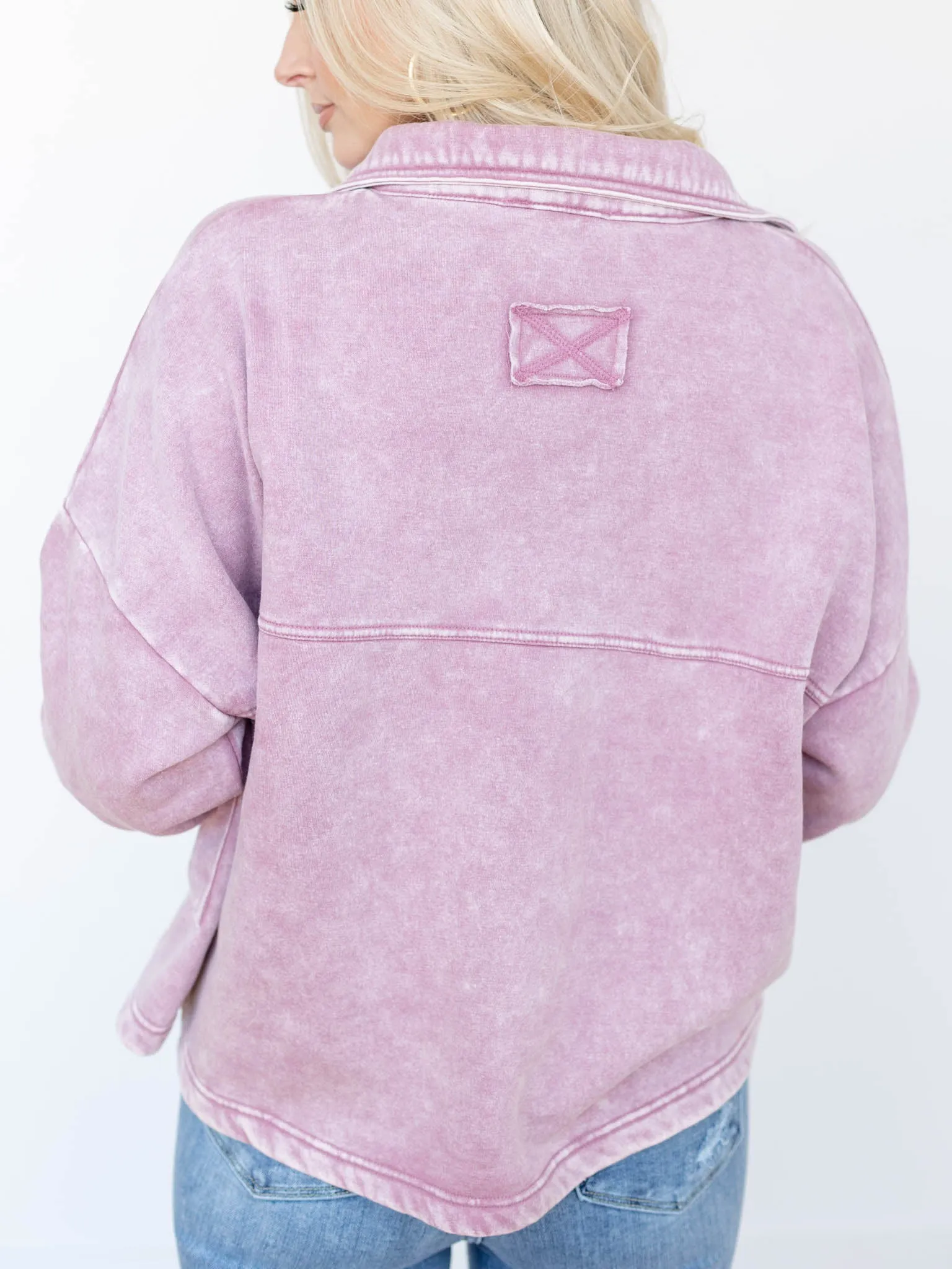 Washed Fleece Cropped Shacket