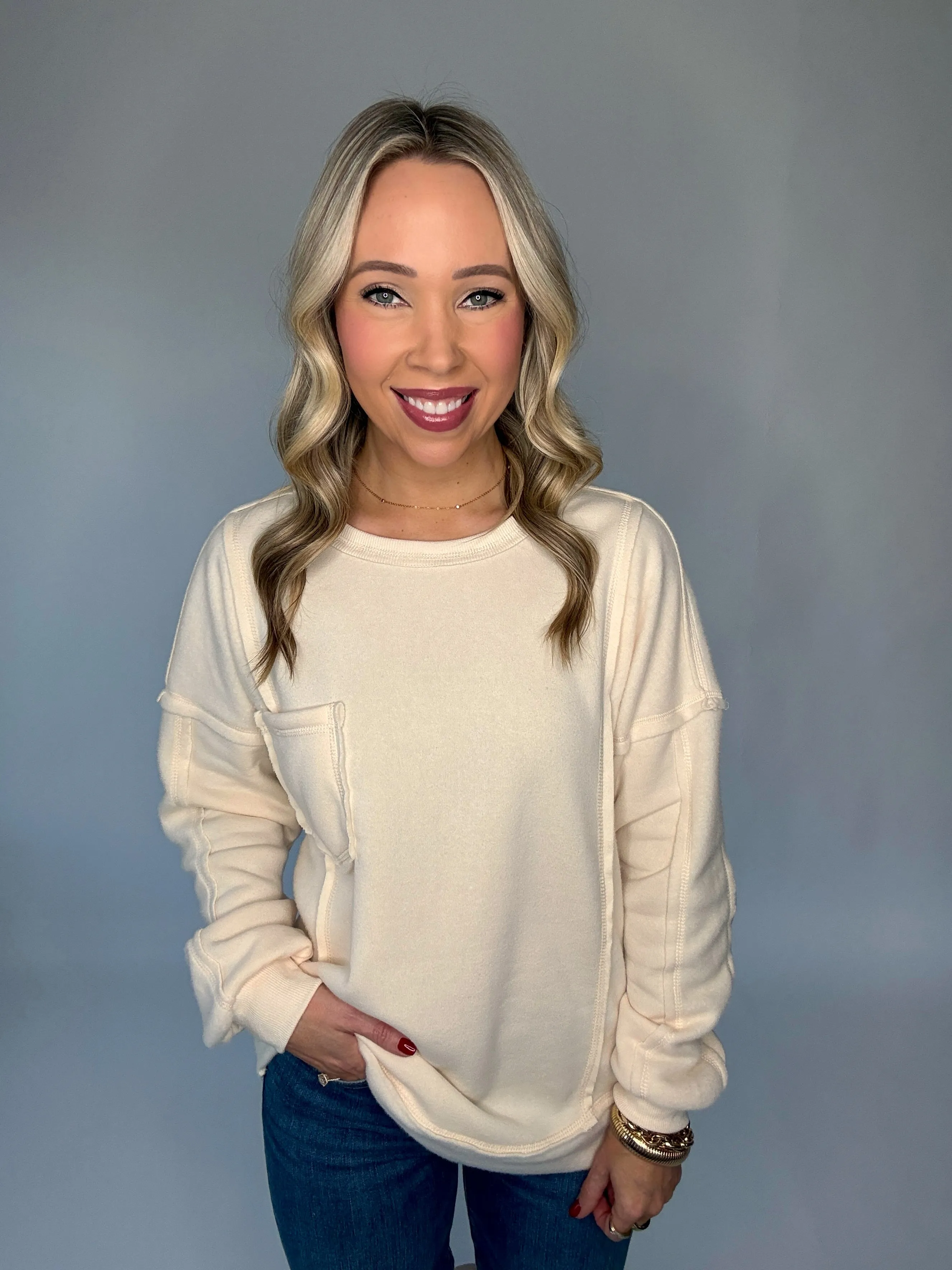 Weekend Bliss Pullover - Cream