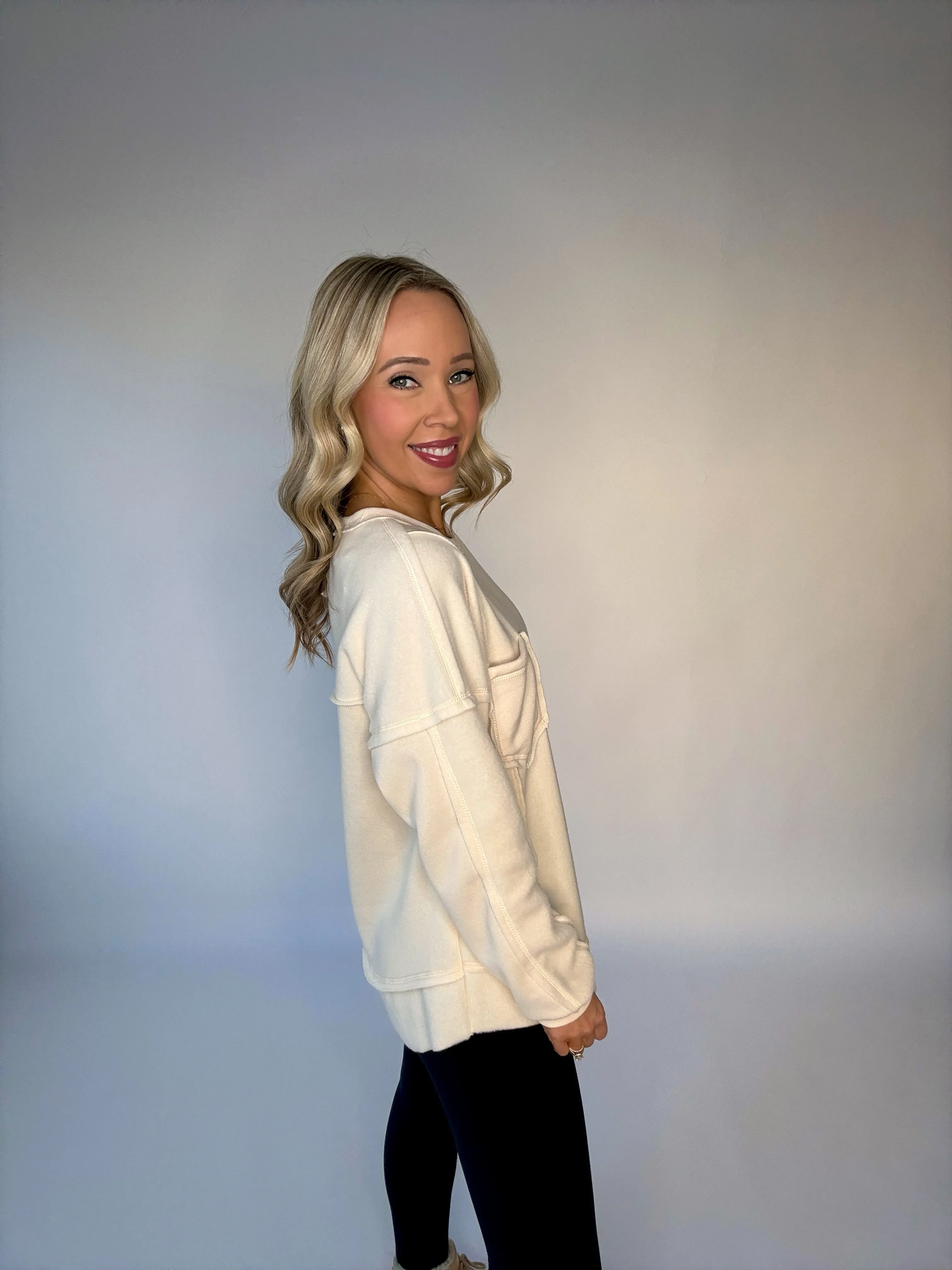 Weekend Bliss Pullover - Cream
