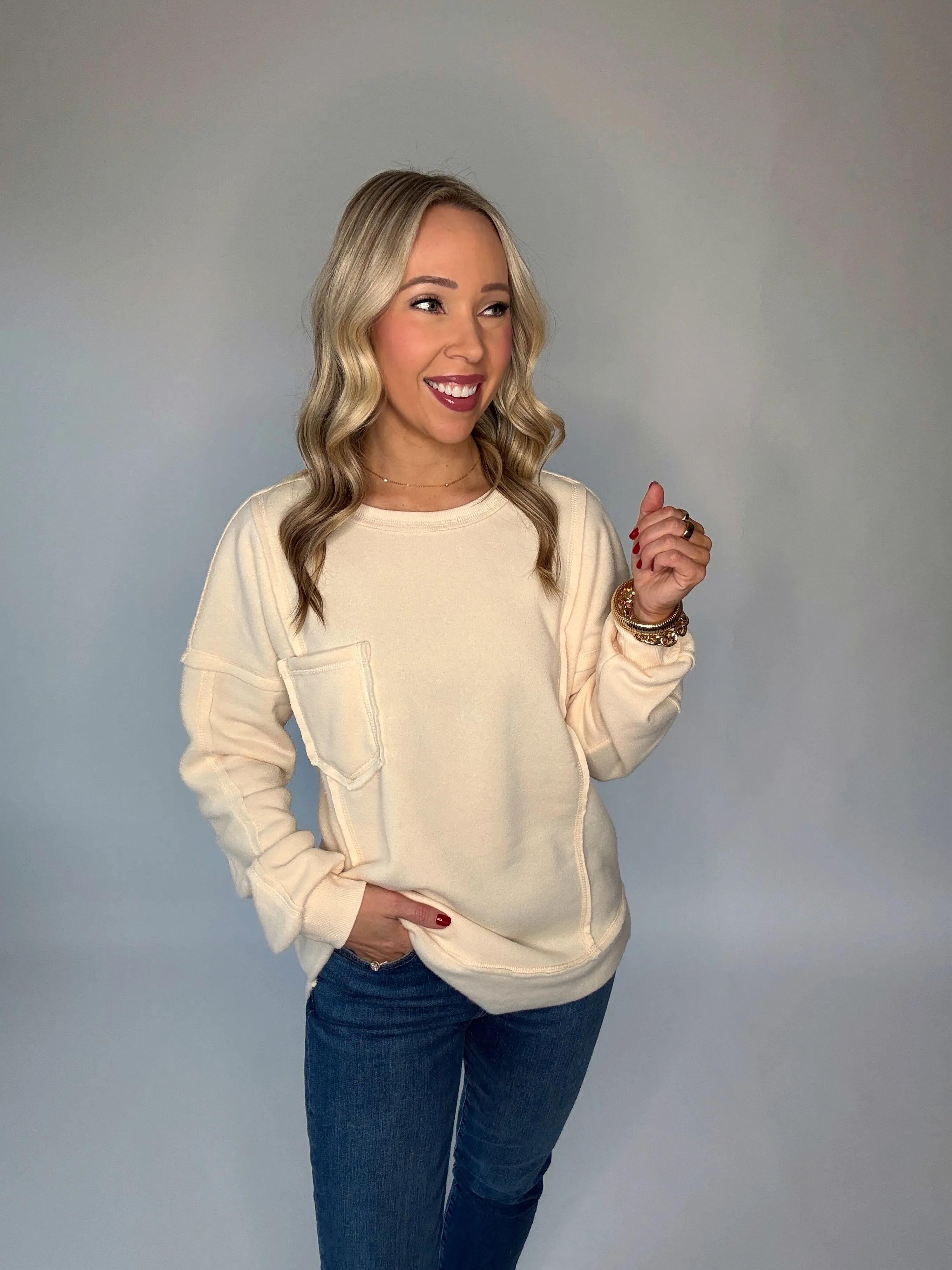 Weekend Bliss Pullover - Cream