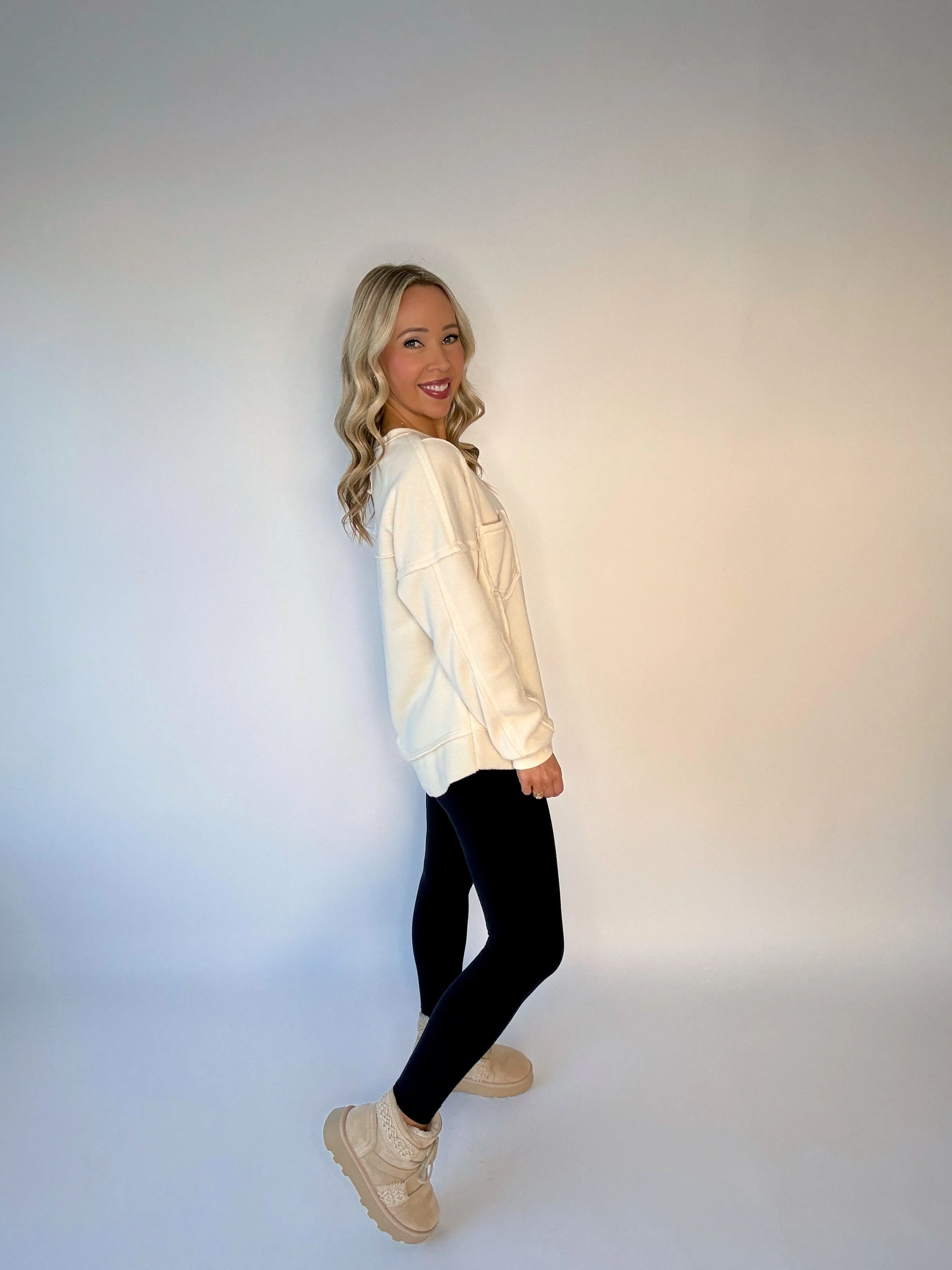 Weekend Bliss Pullover - Cream