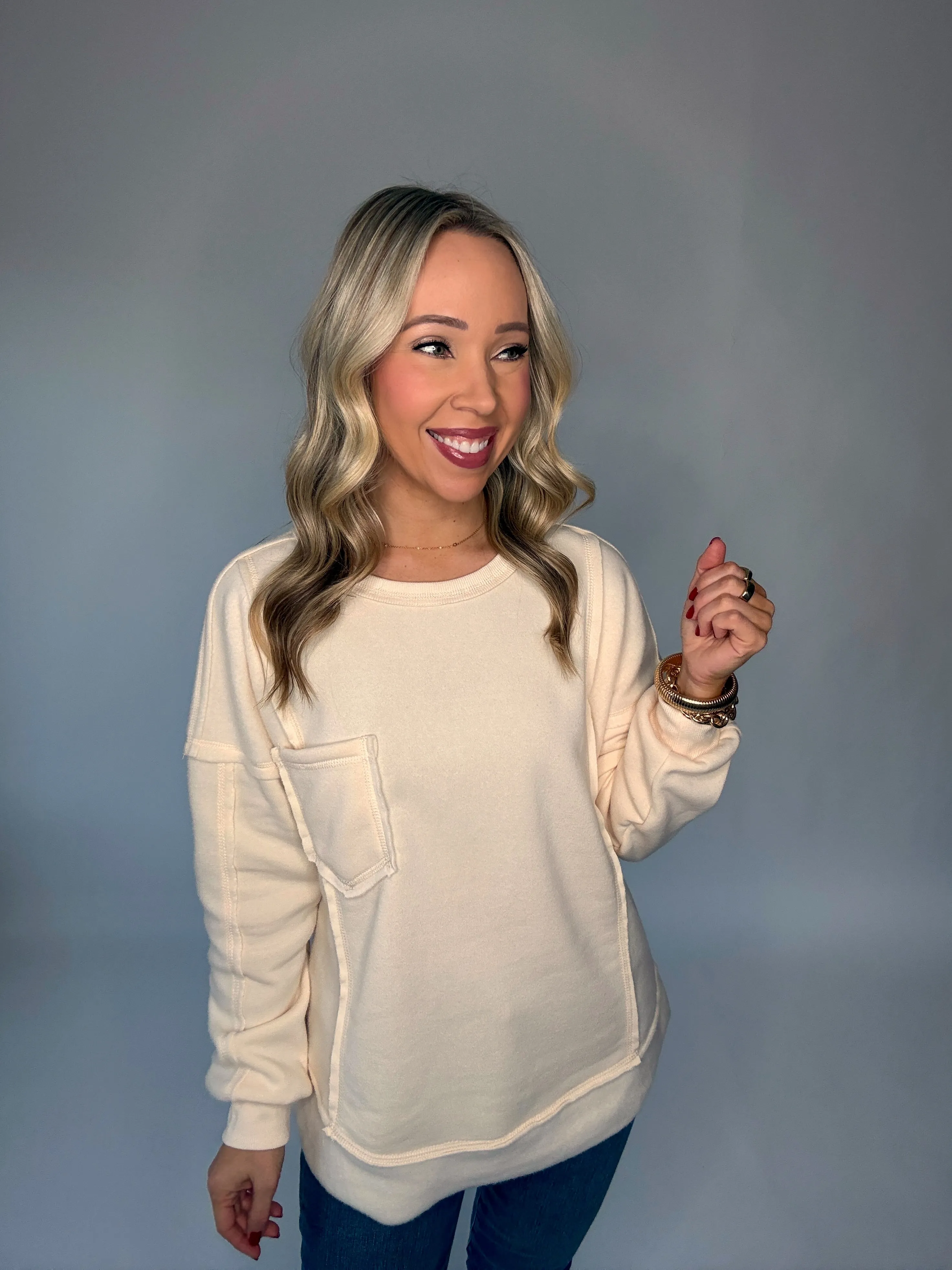 Weekend Bliss Pullover - Cream