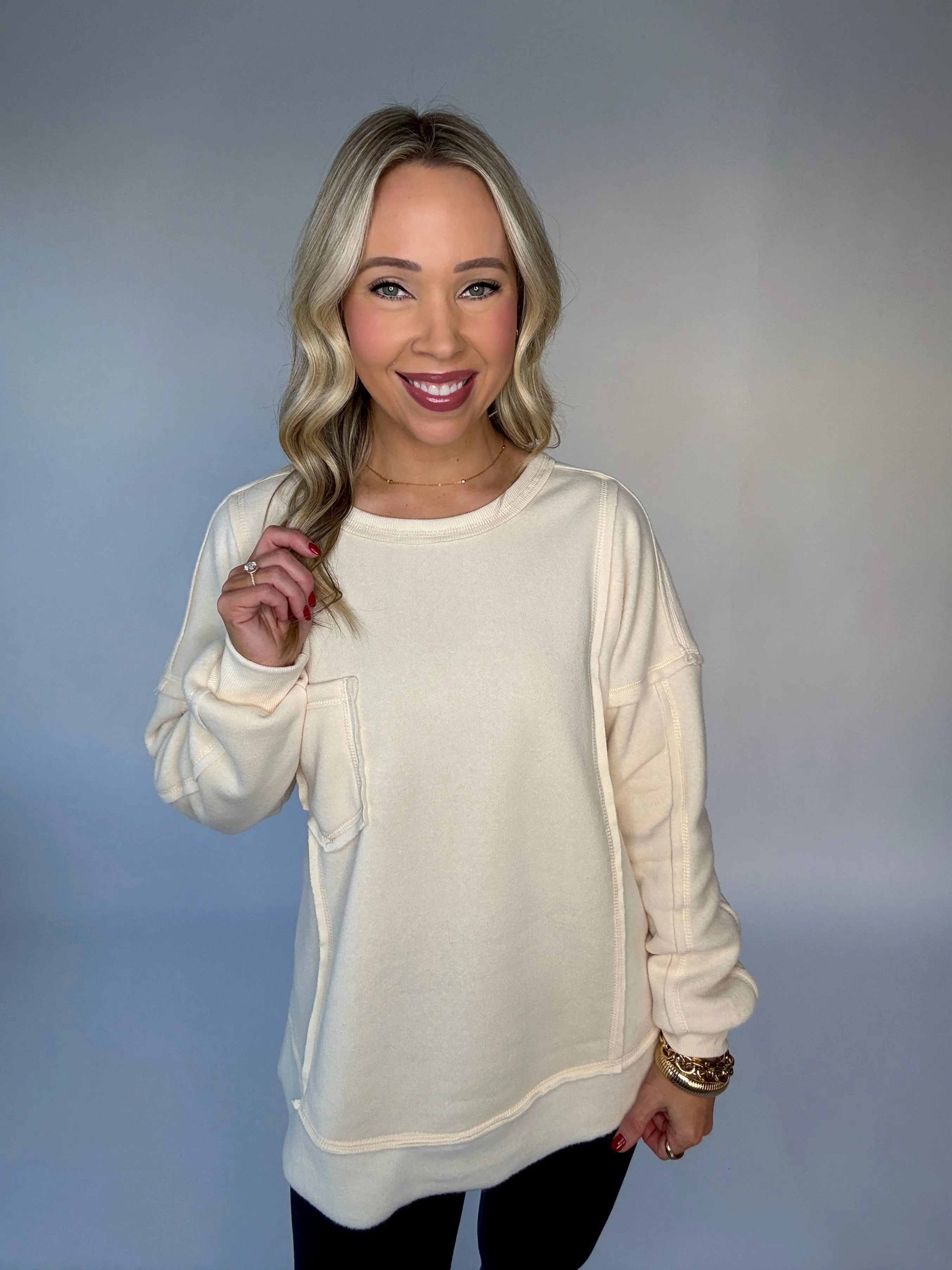 Weekend Bliss Pullover - Cream
