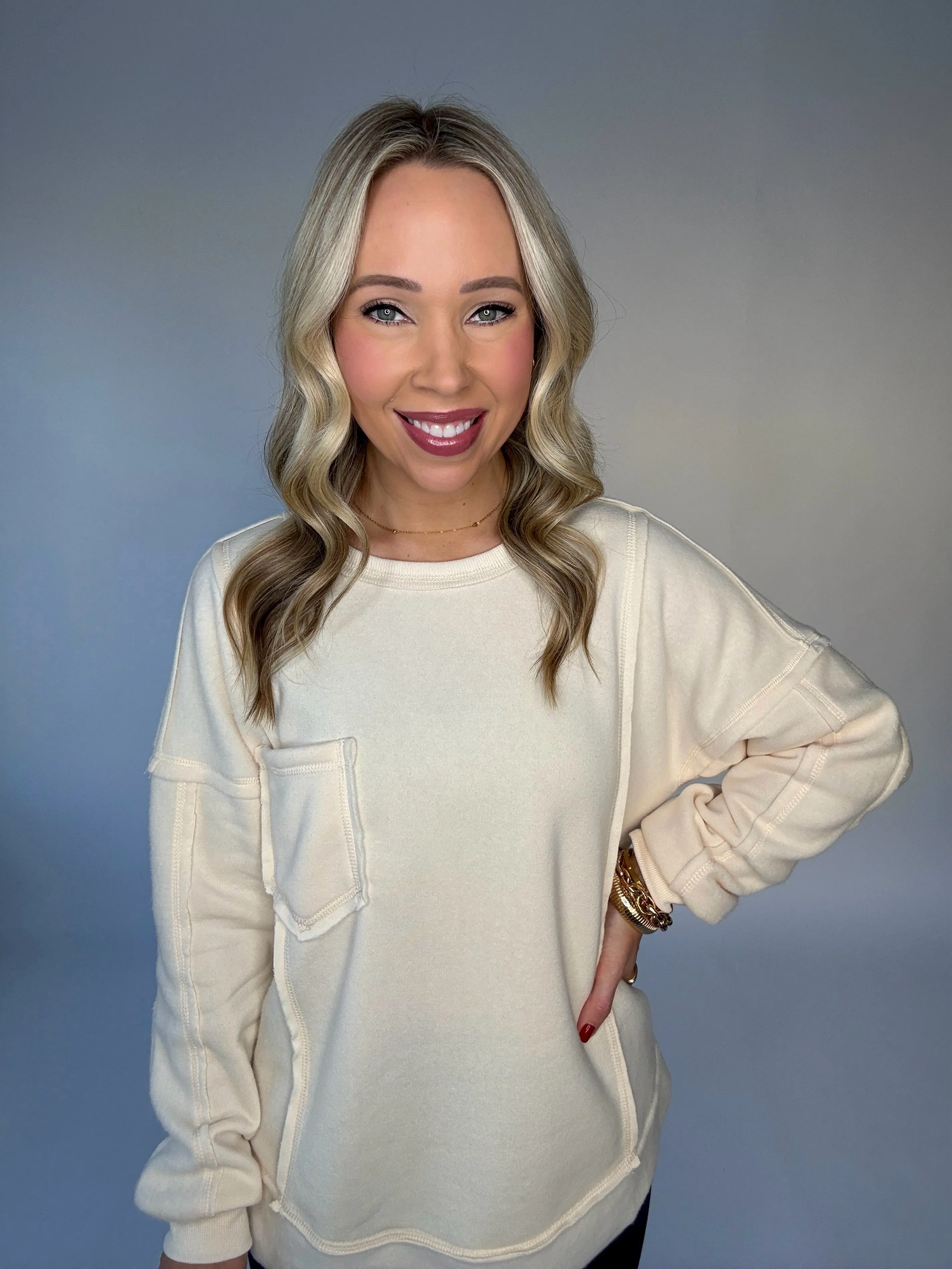 Weekend Bliss Pullover - Cream
