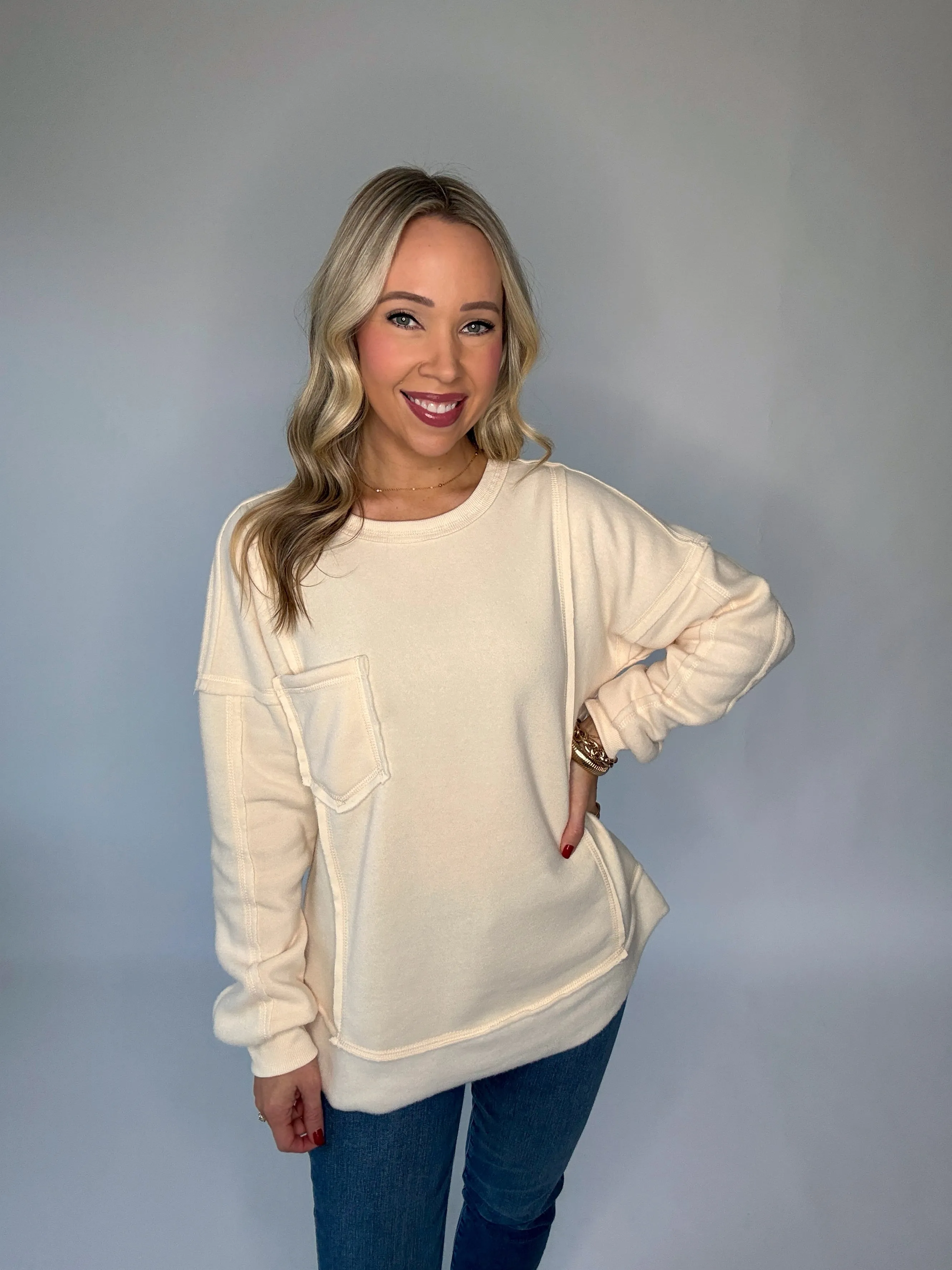 Weekend Bliss Pullover - Cream