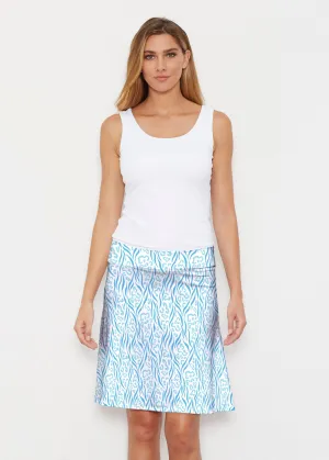 Wild Duo Aqua (7919) ~ Silky Brenda Skirt 21 inch
