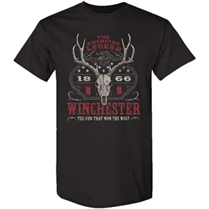 Winchester Classic - Western Flag Deer Skull - Short Sleeve T-Shirt